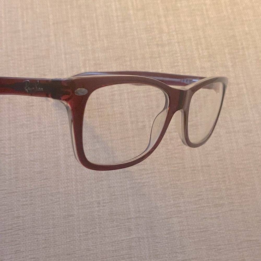 Ray-Ban glasses; CLEAR LENSES/no script